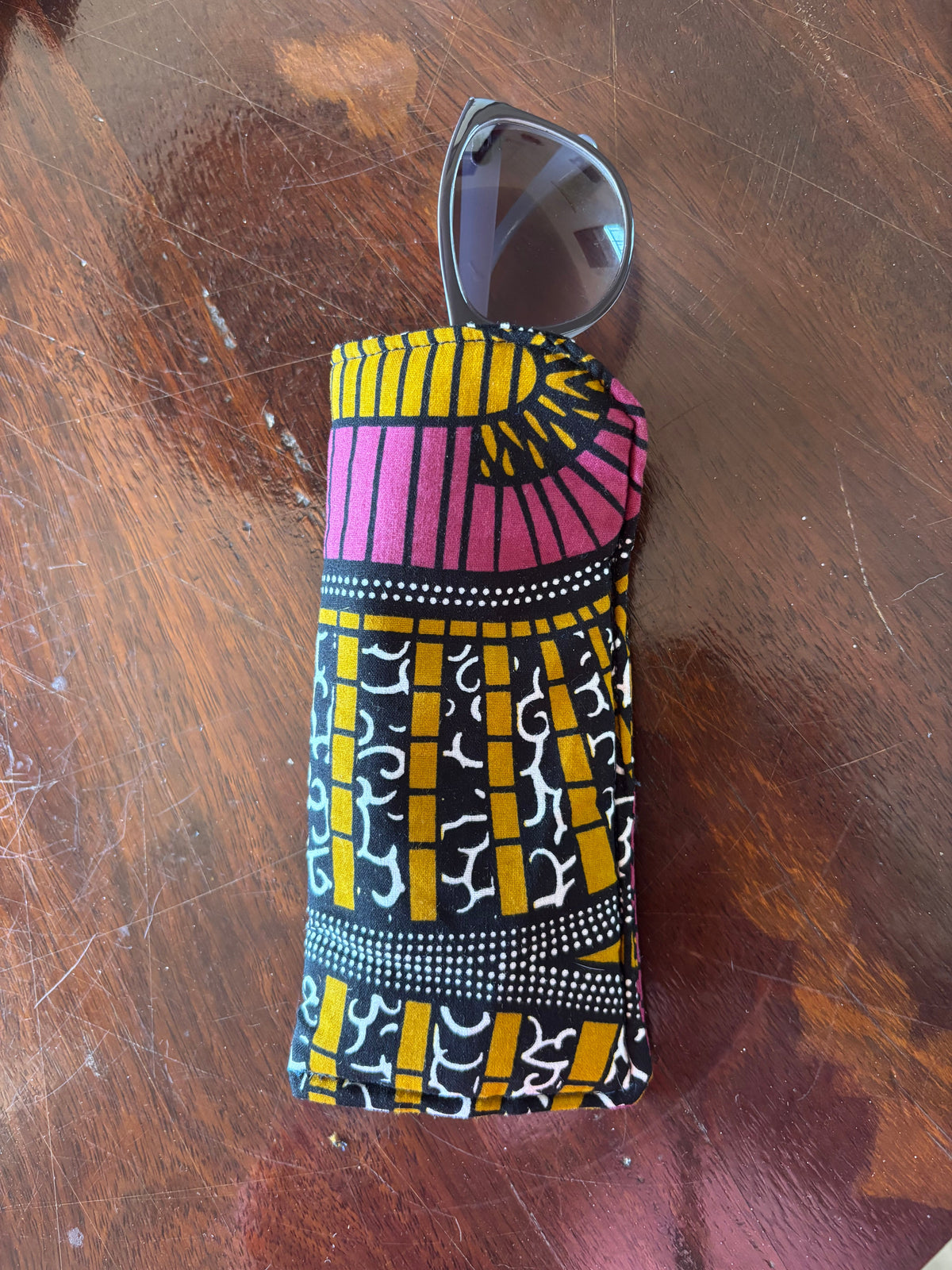 Kitenge sunglasses cases by Nguvu, handmade in Tanzania