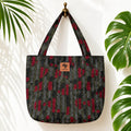Tisa kitenge beach bag by Nguvu, handmade in Tanzania, detail view