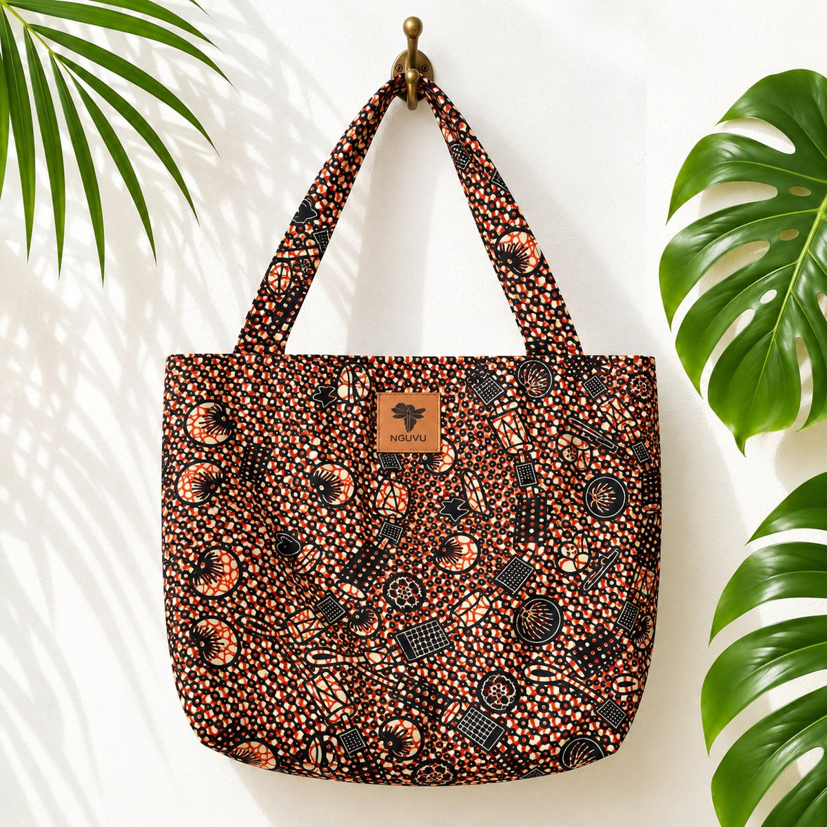 Lina kitenge beach bag by Nguvu, handmade in Tanzania
