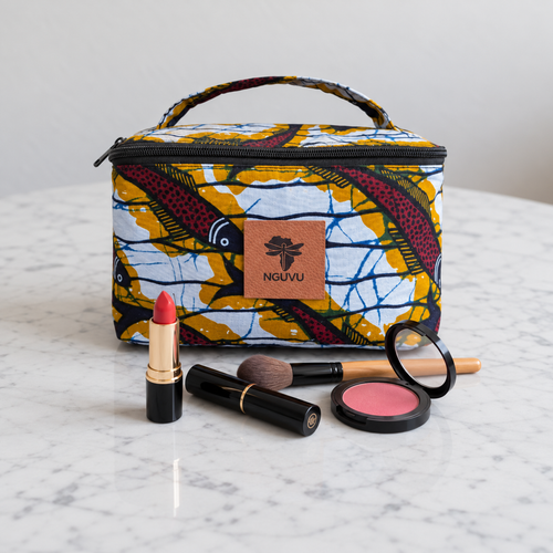 Bahari kitenge toiletry bag by Nguvu, handmade in Tanzania