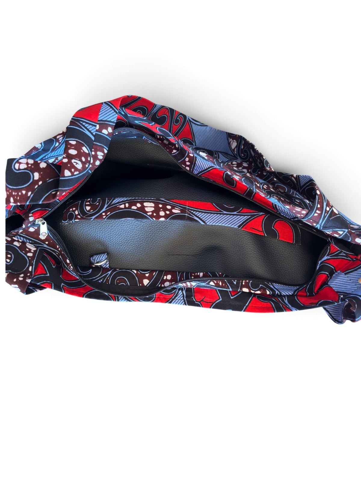 Zawadi kitenge beach bag by Nguvu, handmade in Tanzania, detail view
