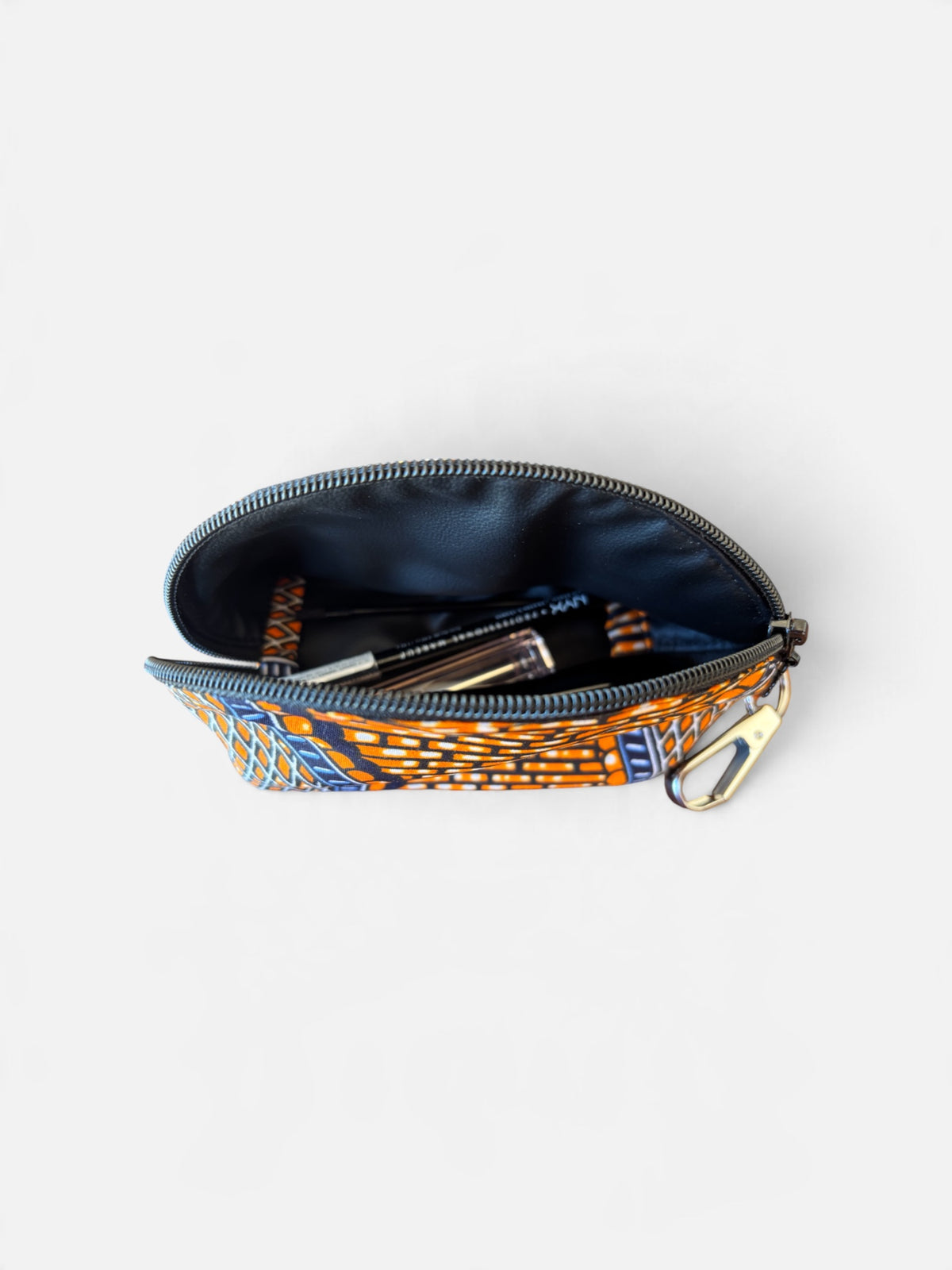 Nia kitenge pouch by Nguvu, handmade in Tanzania, detail view