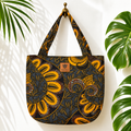 Jua kitenge beach bag by Nguvu, handmade in Tanzania, detail view