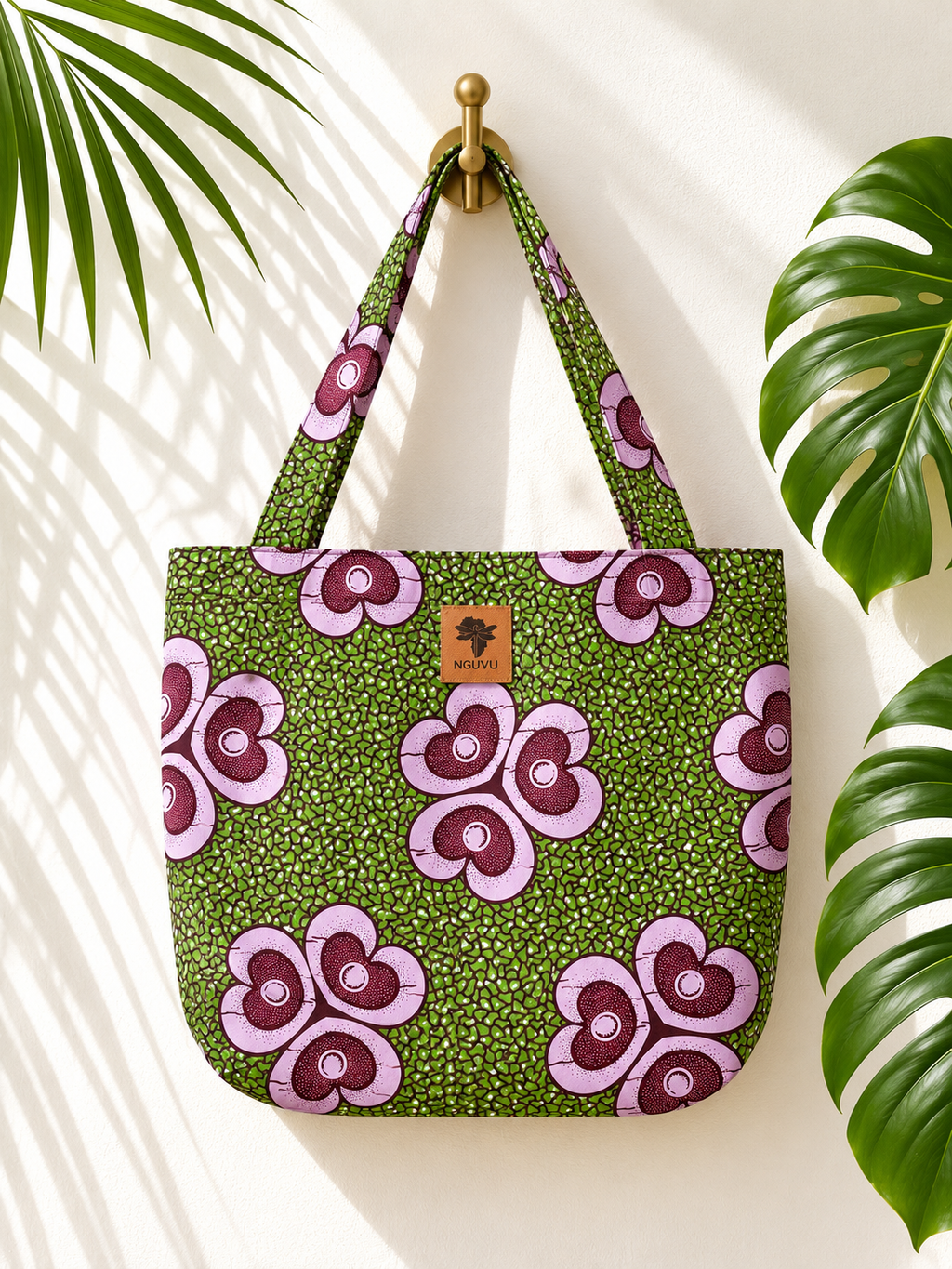 Waridi kitenge beach bag by Nguvu, handmade in Tanzania