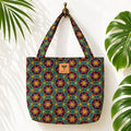 Amani kitenge beach bag by Nguvu, handmade in Tanzania, detail view
