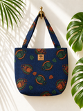 Imani kitenge beach bag by Nguvu, handmade in Tanzania, detail view
