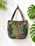Maua kitenge beach bag by Nguvu, handmade in Tanzania, detail view